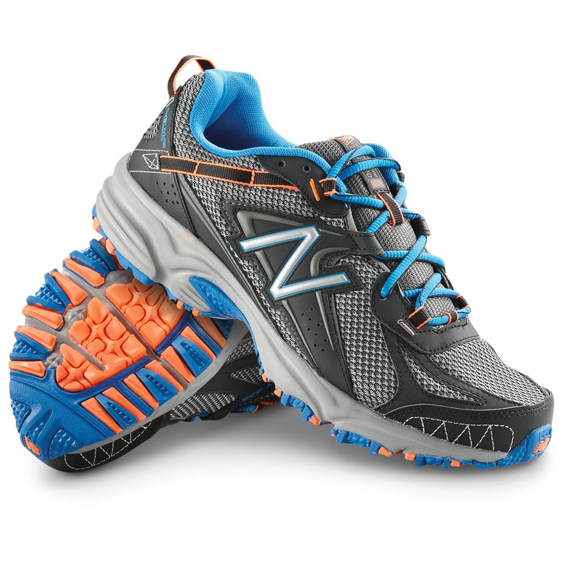 Men's New Balance 411 Running Shoes, Black / Orange / Blue - 597381 ...