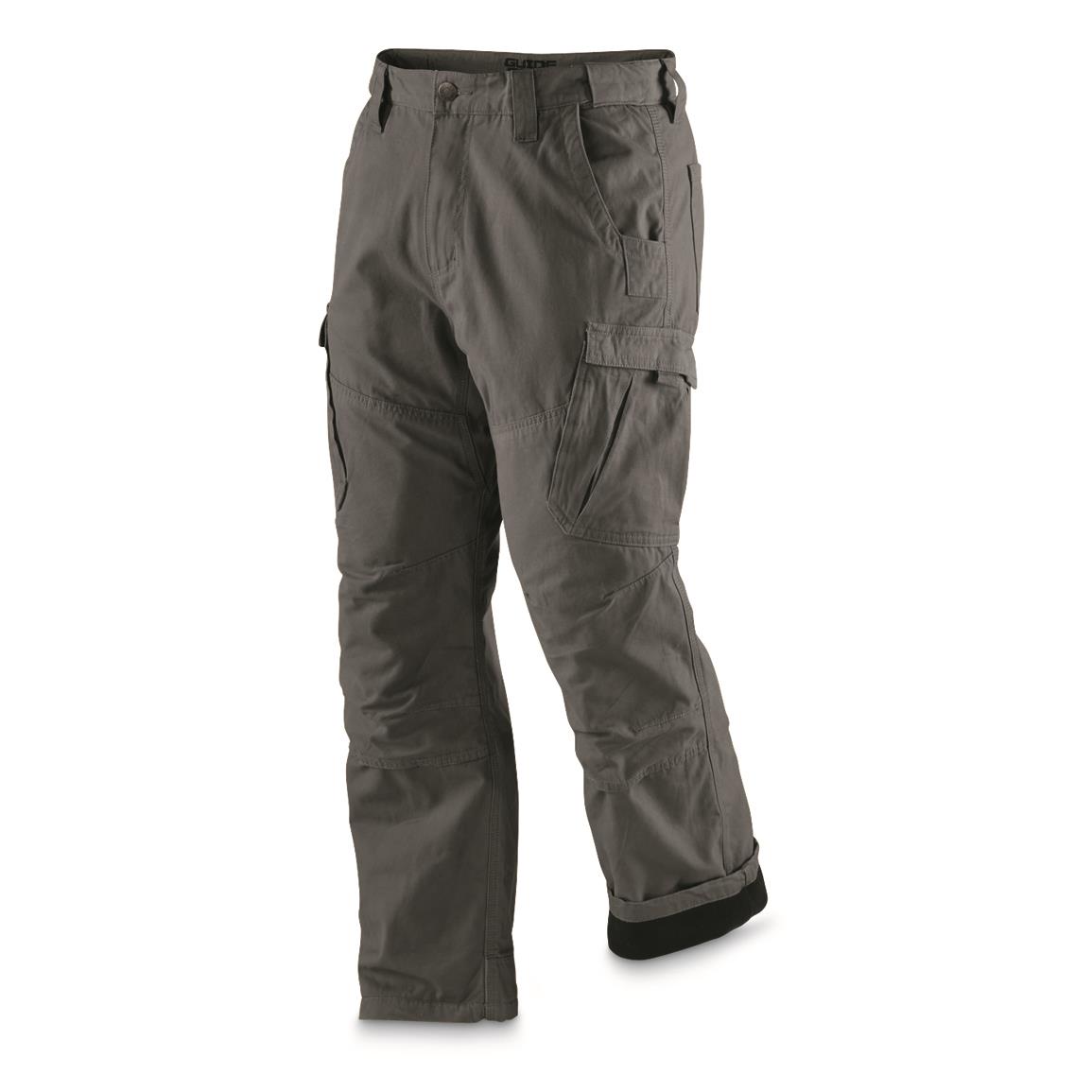 black fleece lined cargo pants