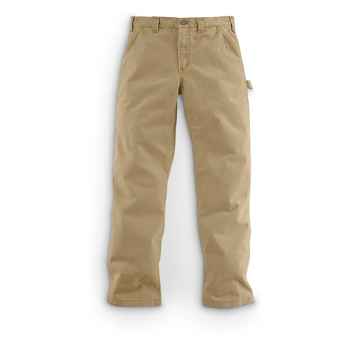 Carhartt Men's Washed Twill Relaxed Fit Work Pants, Dark Khaki