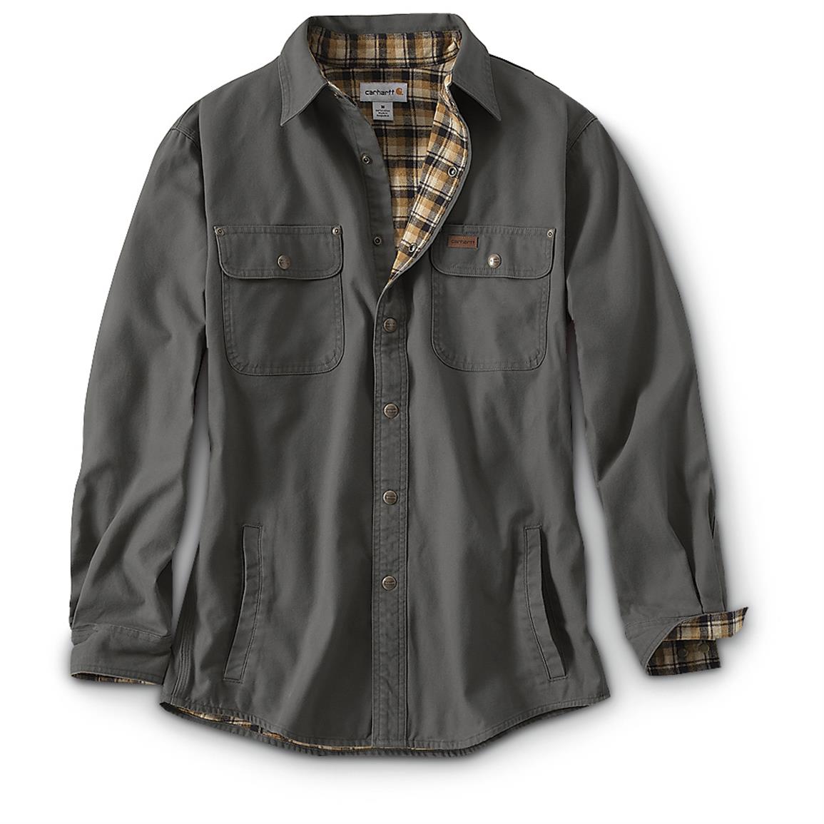 Carhartt Weathered Canvas Shirt Jacket - 607664, Shirts at 365 Outdoor Wear