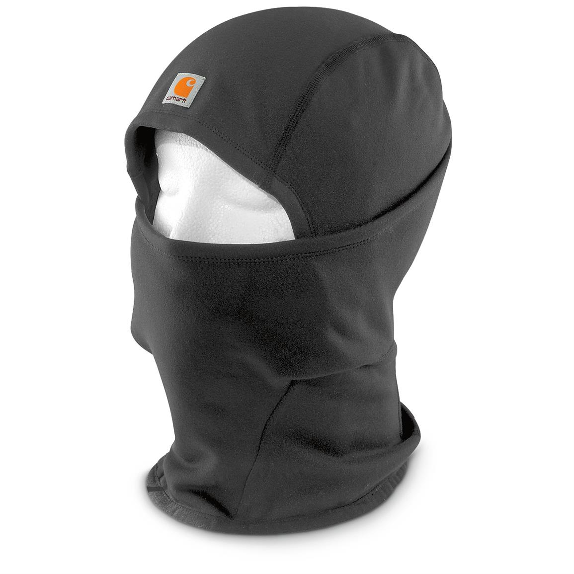 Carhartt Fleece Helmet Liner With Face Mask, Black, Shadow