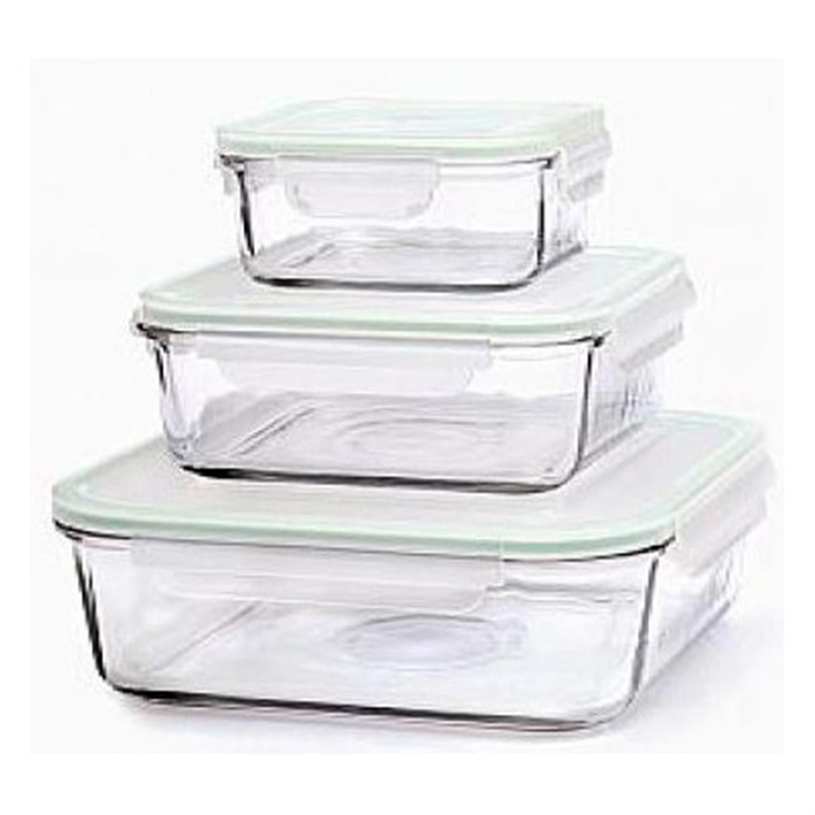 glass food storage set by glasslock