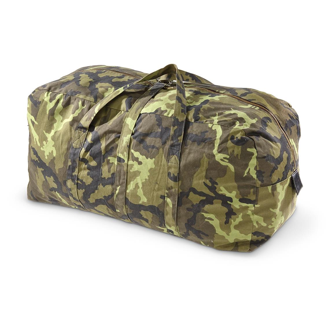 Czech Military Issue Duffel Bag, Woodland Camo, Used - 608459, Military & Camo Duffle Bags at ...