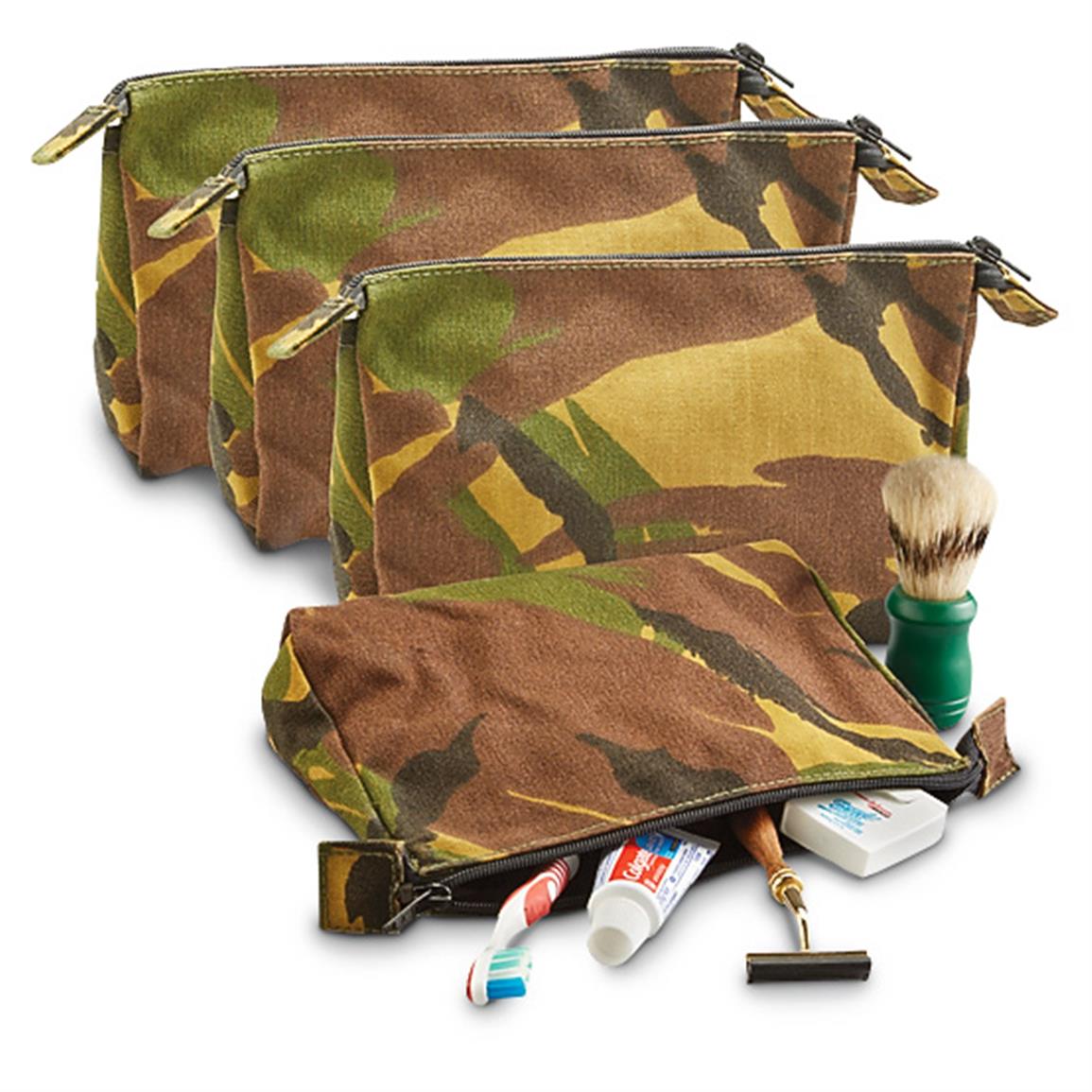 4 Used Dutch Military Surplus Ditty Bags 608529, Stuff Sack & Ditty