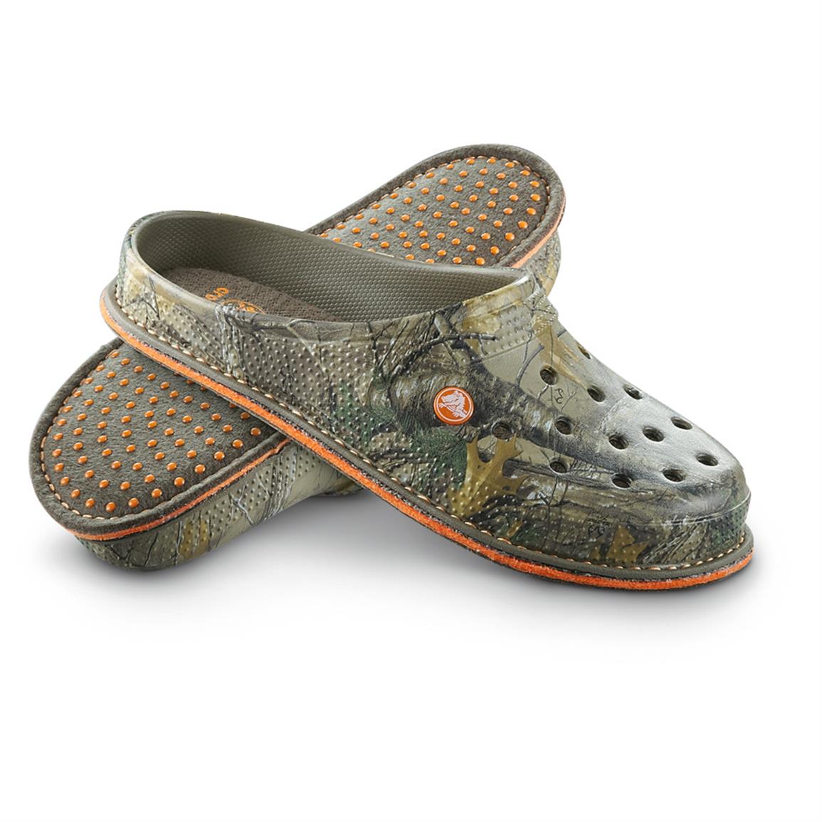 camo croc slippers