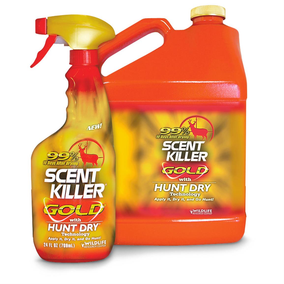 Scent Killer Gold 24 fl oz Trigger Spray Bottle with 1 Gallon Re-filler Bottle