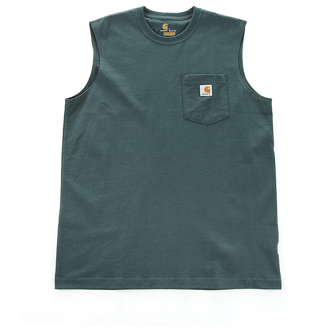 Carhartt Irregular Workwear Sleeveless Pocket Shirt - 609382, T-Shirts ...