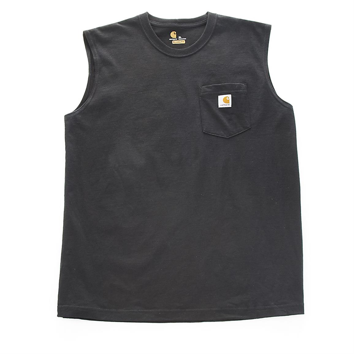 Carhartt® Irregular Workwear Sleeveless Pocket Shirt, Black