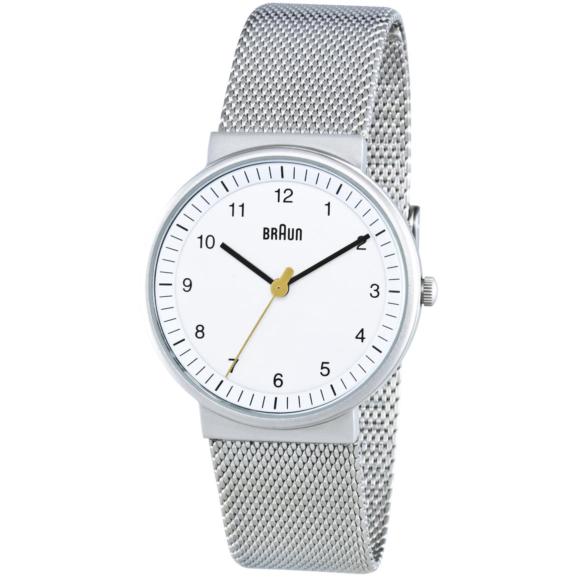 braun mesh watch