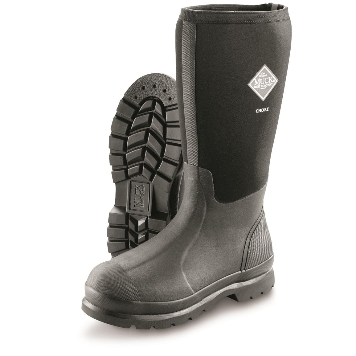 Men's LaCrosse® FireTech Boots, Black / Yellow - 86848, Rubber & Rain ...