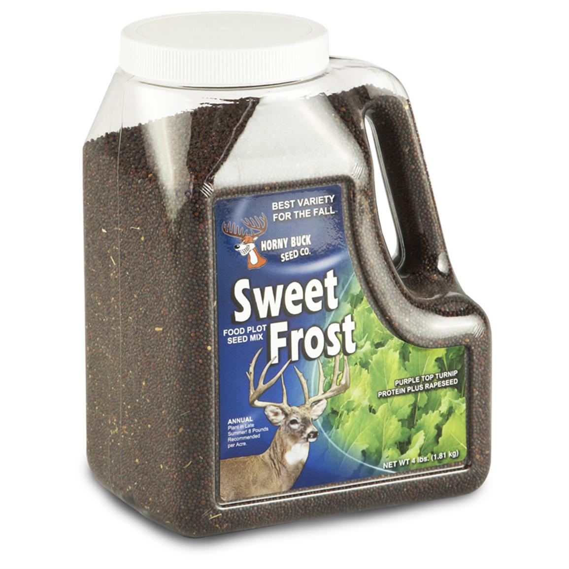 Horny Buck Sweet Frost Food Plot Seed Mix, 4 lb. Jug 610340, Food Plots & Seeds at Sportsman's