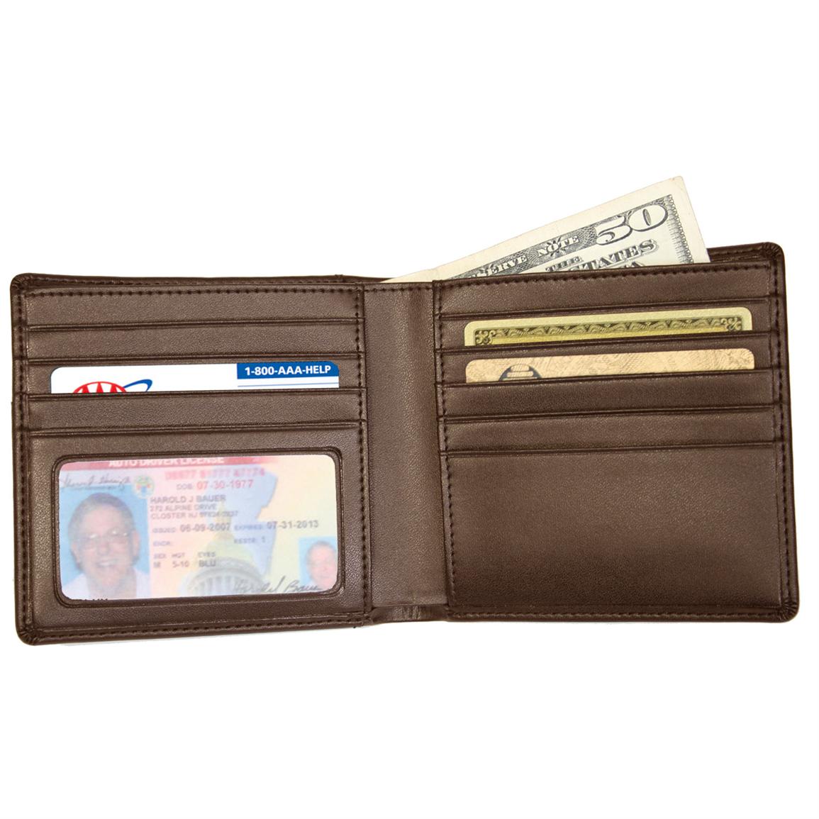 Royce Leather® Men's Double ID Hipster Wallet - 610715, Wallets at ...