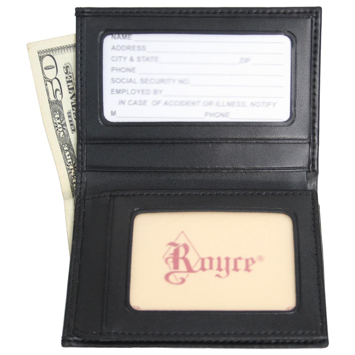 Royce Leather® Men's Double ID Flip Credit Card Wallet 610716