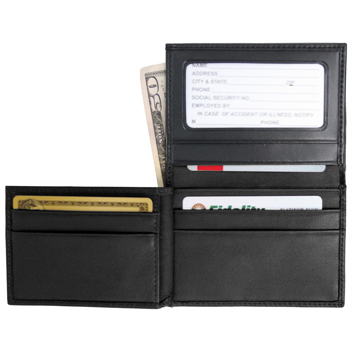 Royce Leather® Men's Double ID Flip Credit Card Wallet - 610716 ...