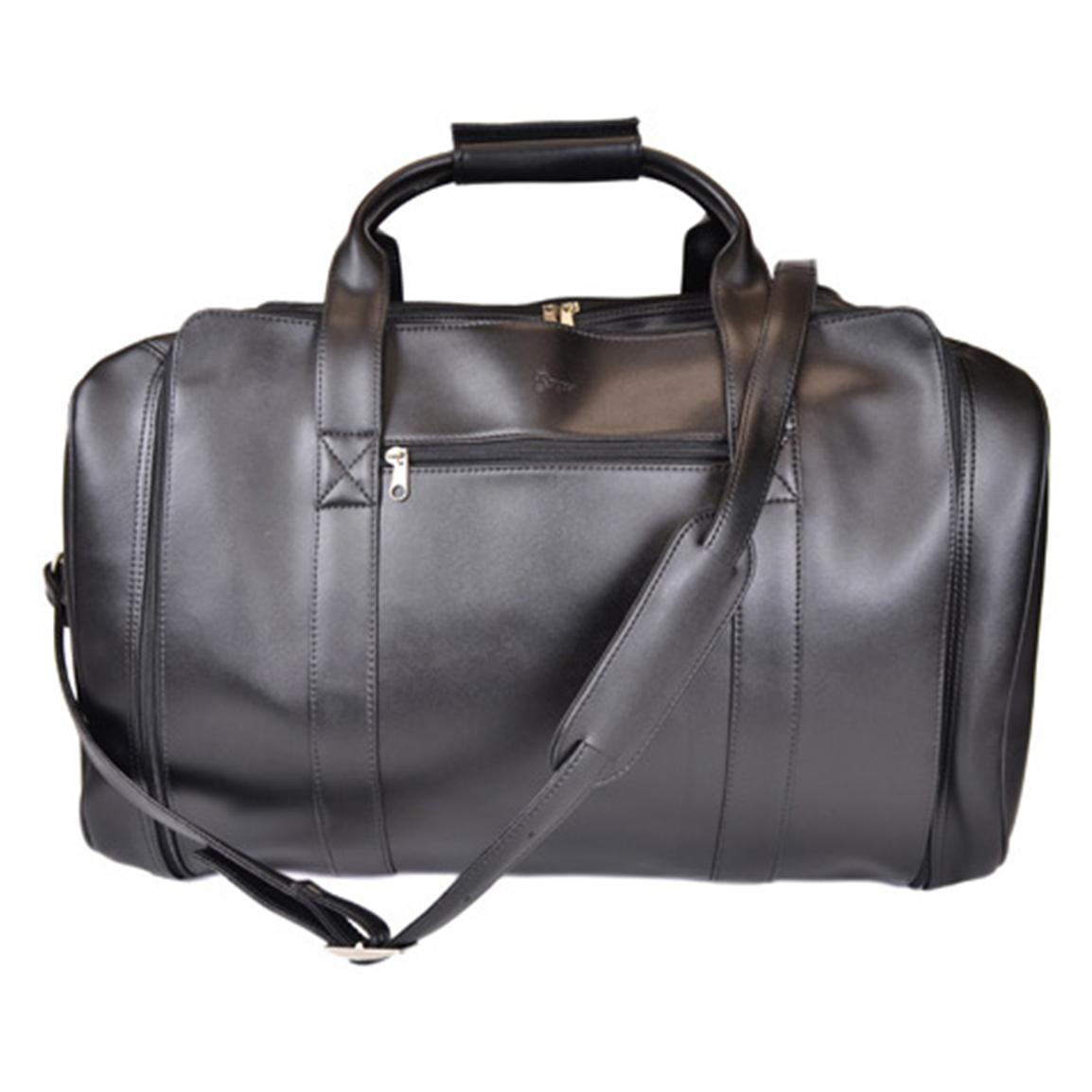 Royce® Genuine Leather Sport Duffel Bag, Black - 610729, Luggage at ...