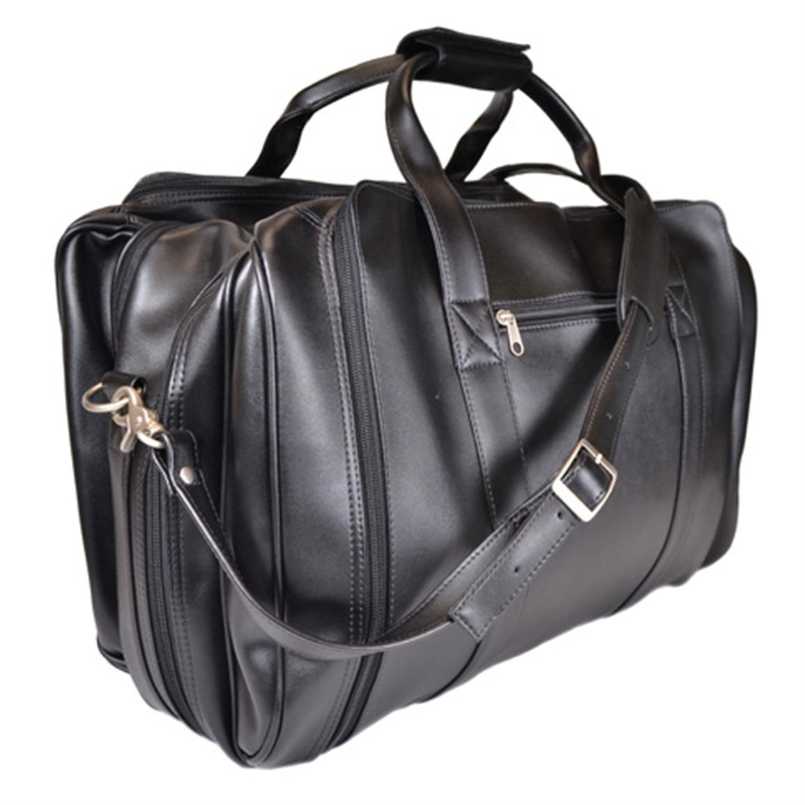 Black Leather Duffle Bag | IUCN Water