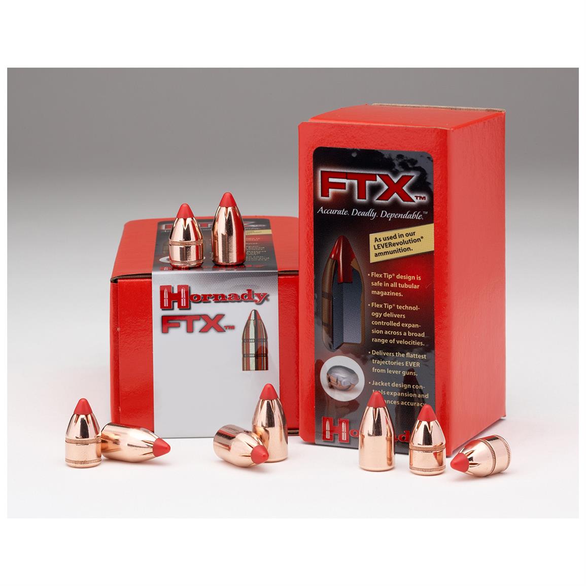 100-Pk. of Hornady® .45 Caliber .452" 225-grain FTX® Bullets