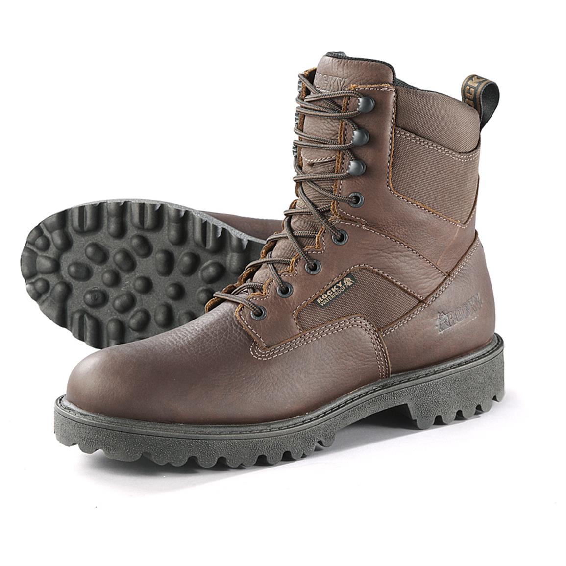 Men's Rocky Wildcat Waterproof Uninsulated Hunting Boots, Brown ...
