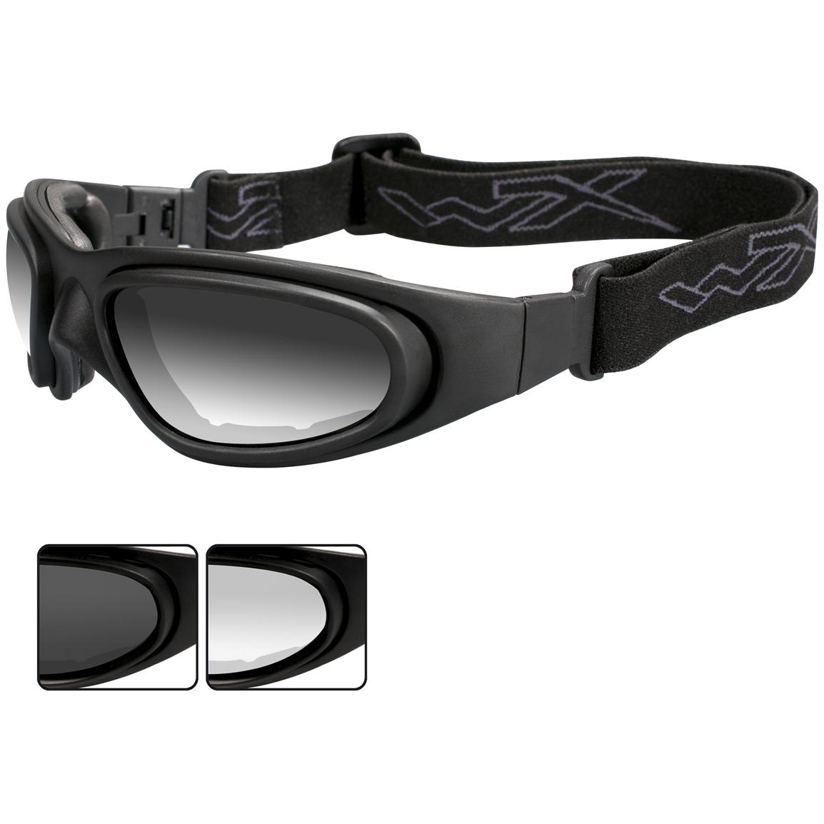 Wiley X SG-1 LA Light Adjusting Goggles, Matte Black Frame - 611860 ...