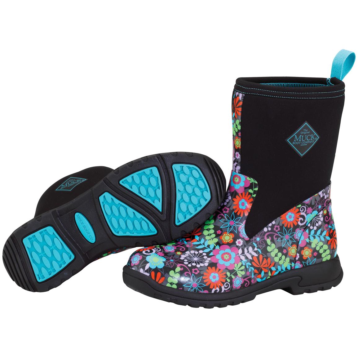 Women&#39;s Muck® Breezy Mid Print Boots - 611993, Rubber & Rain Boots at Sportsman&#39;s Guide