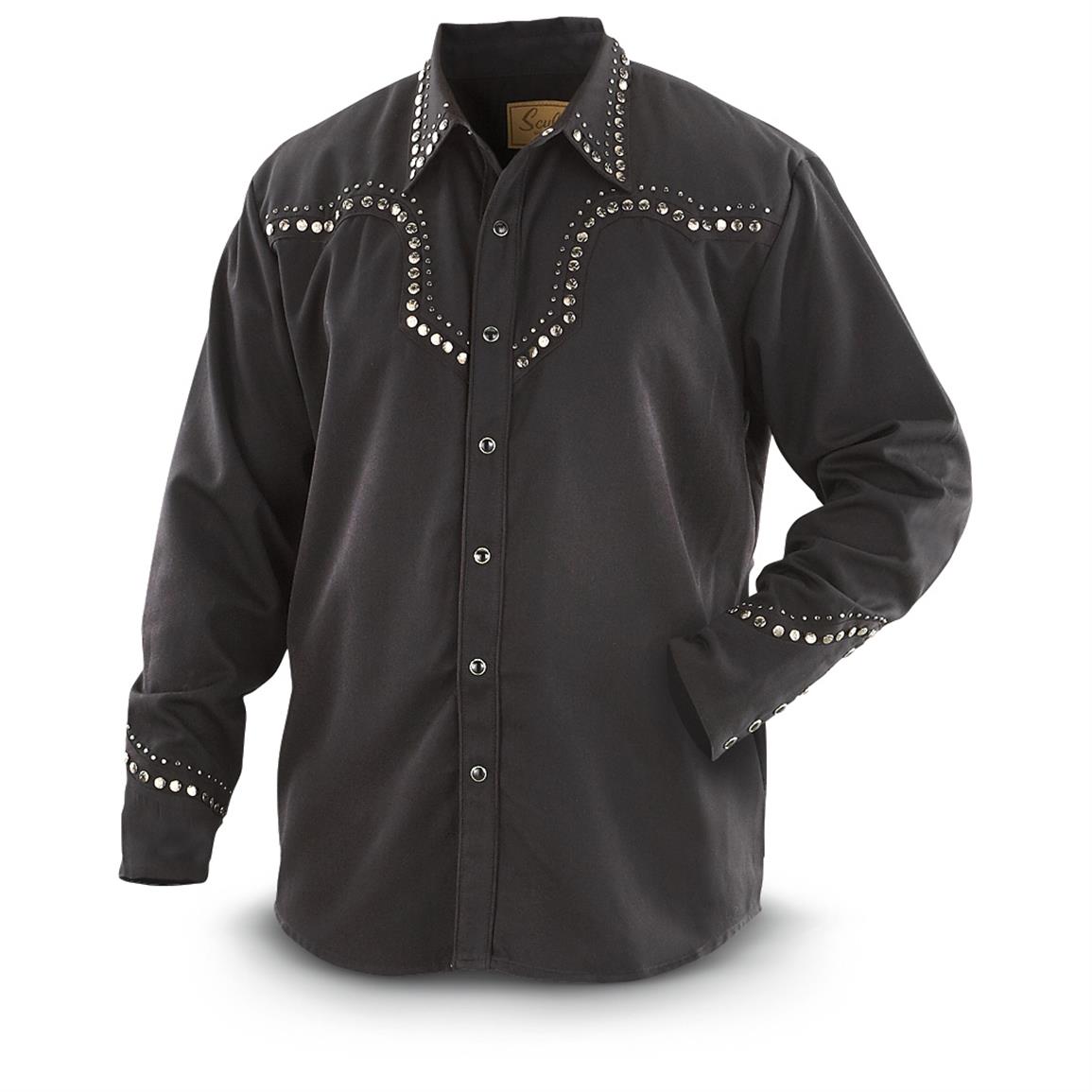 Scully Star Stud Yoke Shirt, Black - 612769, Shirts at Sportsman's Guide