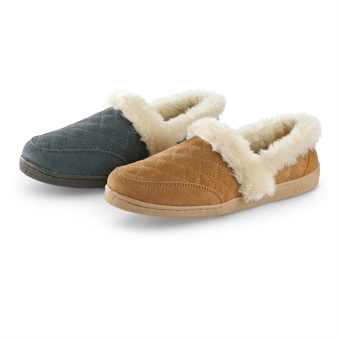 Women&#39;s Clarks Quilted Slippers - 614489, Slippers at Sportsman&#39;s Guide
