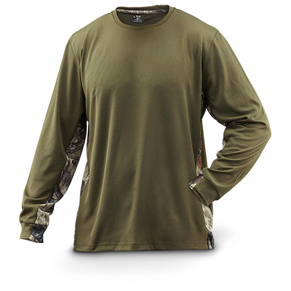 Buck Wear® Long-sleeved Performance Shirt - 614490, Shirts at Sportsman ...