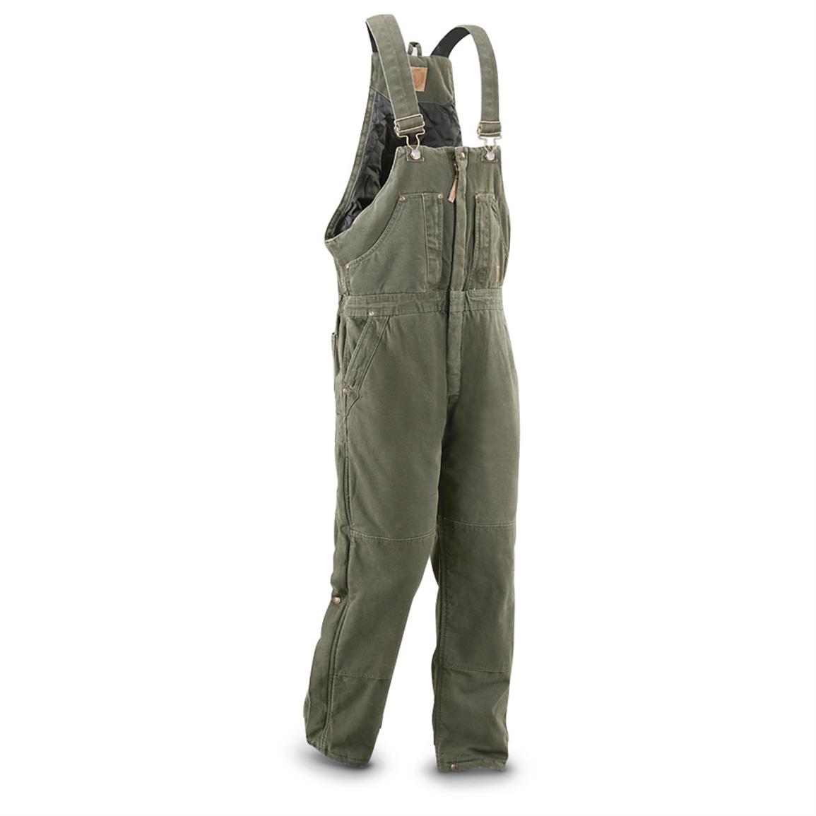 Berne Original Washed Insulated Bib Overalls 614591 Insulated Pants ...