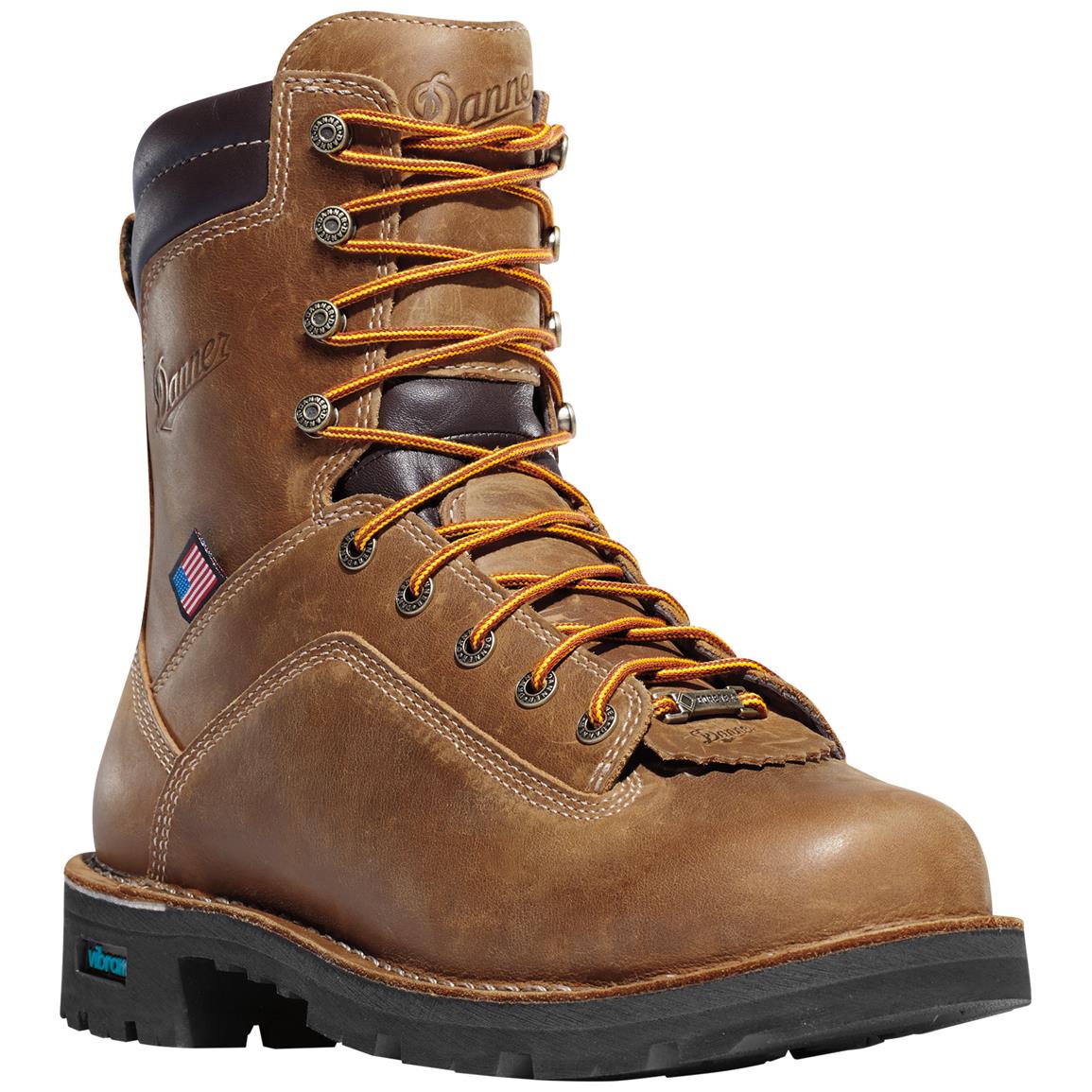 Men&#39;s Danner 8&quot; Quarry USA GTX Waterproof Alloy Toe Work Boots, Brown - 614608, Work Boots at ...