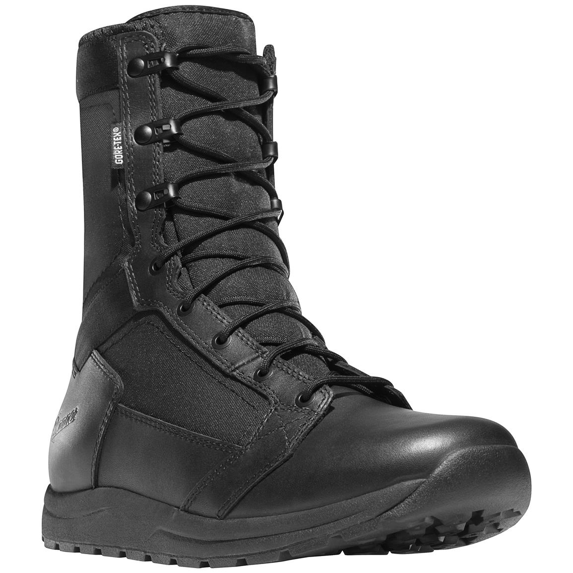 Danner Men's 8" Tachyon GTX Waterproof Combat Boots, Black
