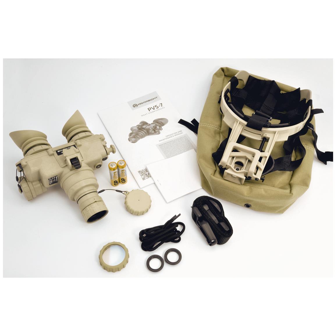 Armasight PVS-7 Gen 3P Pinnacle Tan Night Vision Goggles - 616550