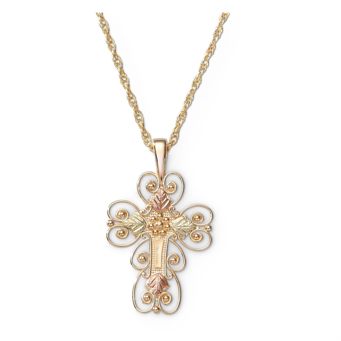 Black Hills Gold 10k Reversible Cross Necklace - 616760, Jewelry at ...