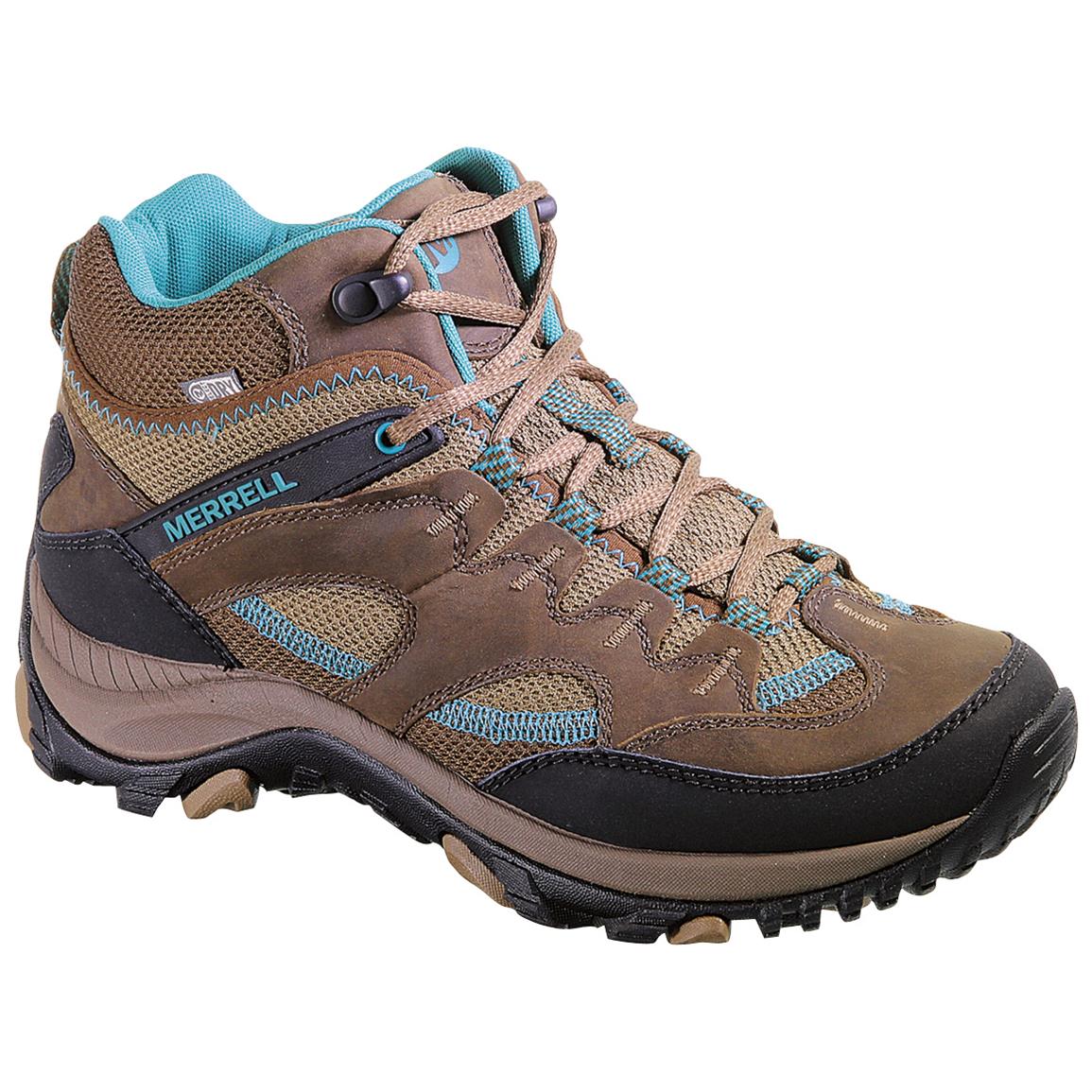 Women&#39;s Merrell Salida Mid Waterproof Hiking Boots - 617460, Hiking Boots & Shoes at Sportsman&#39;s ...