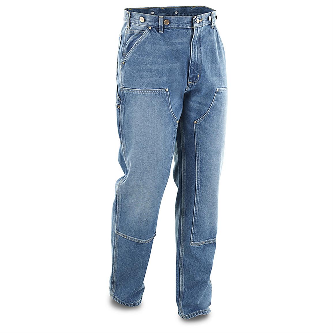 men's carhartt double knee jeans