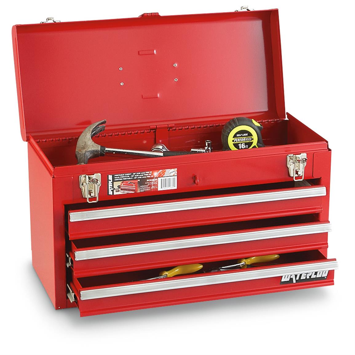 Waterloo® 20" 3drawer Tool Box 617974, Storage