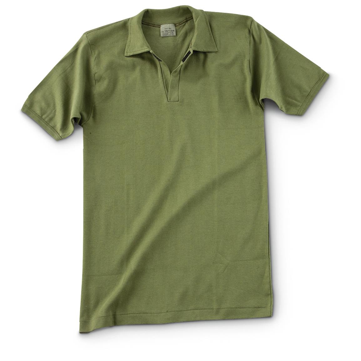 olive green collar tshirt