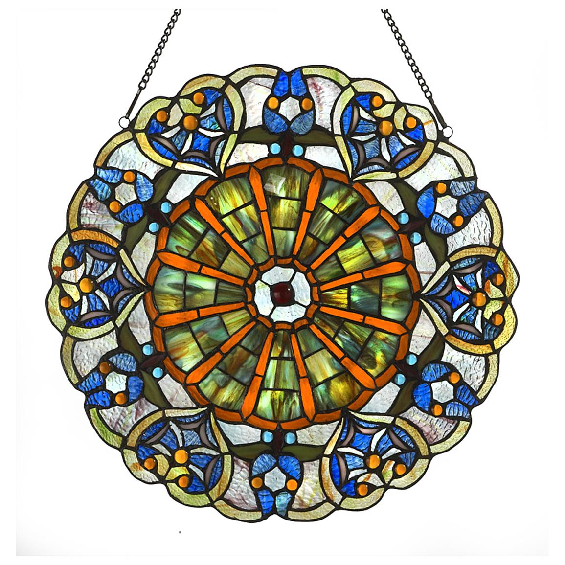 CASTLECREEK Victorian Stained Glass Window Panel - 619067, Wall Art at ...