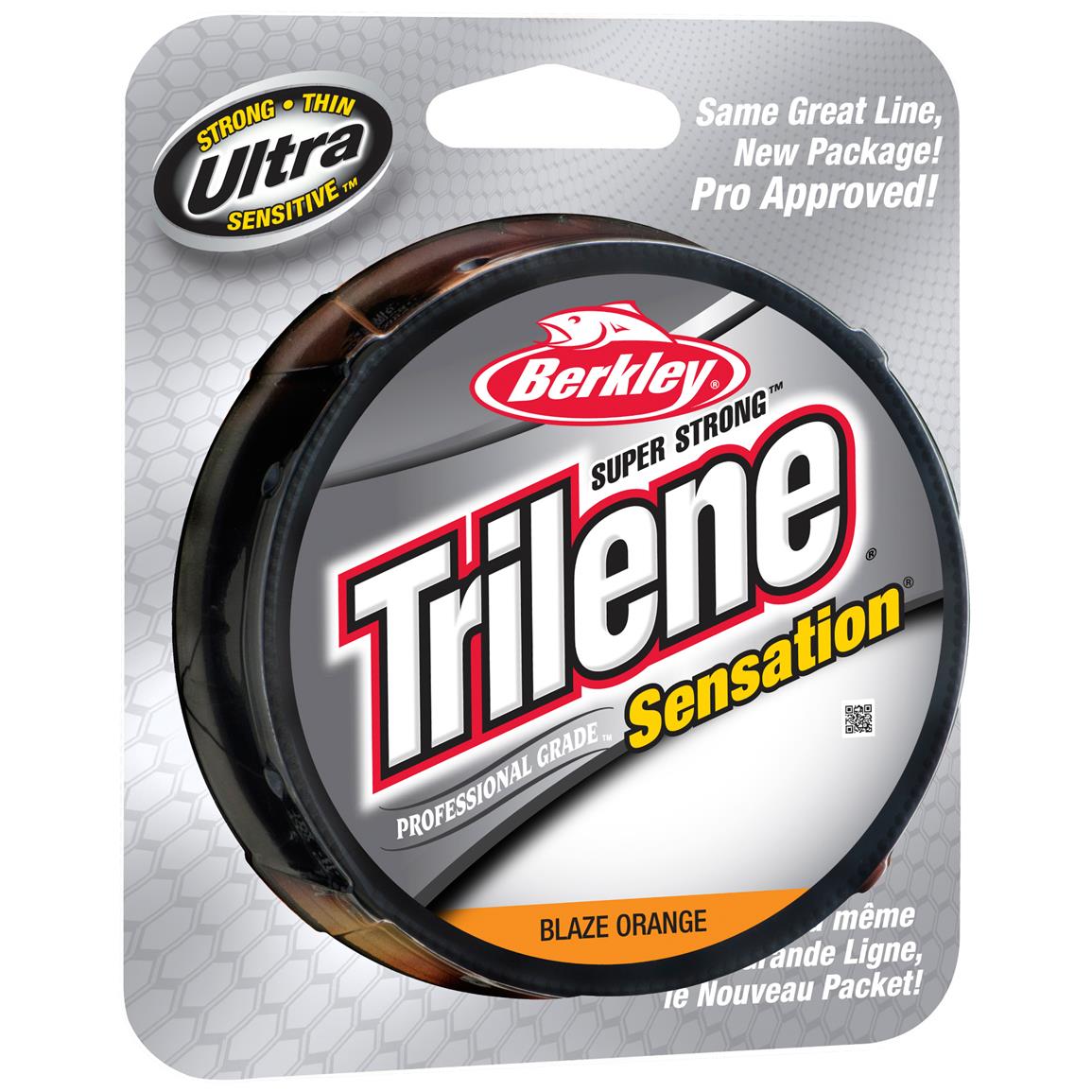 330 yards of Berkley® Pro Grade Blaze Orange Trilene® Sensation® Fishing Line 620112, Fishing
