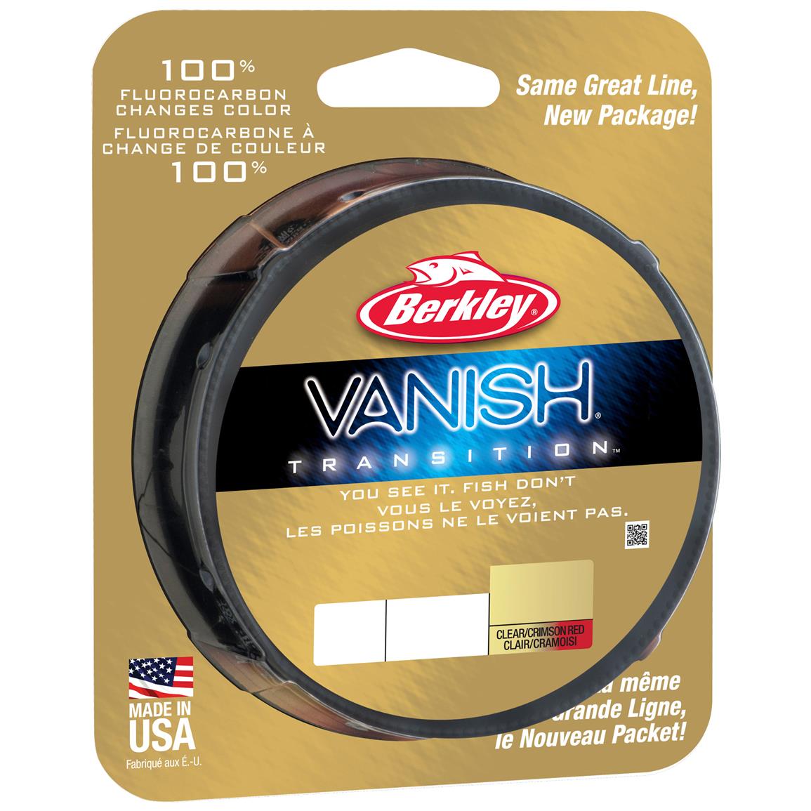 250 yards of Berkley® Vanish® Transition® Crimson Red Fishing Line ...