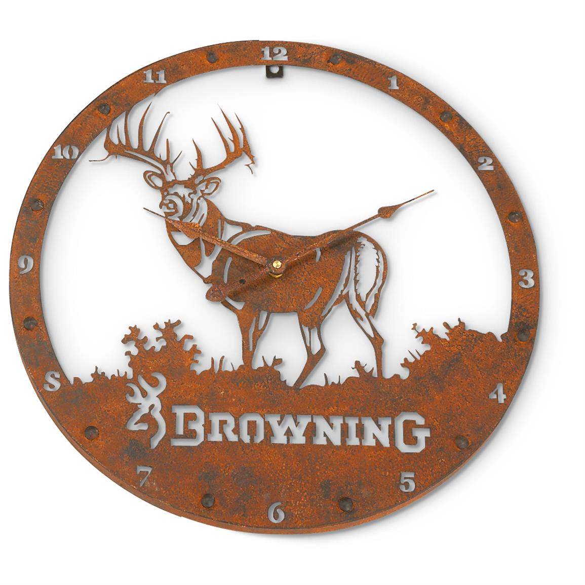 Browning® Metal Wall Clock 620627, Clocks at Sportsman's Guide