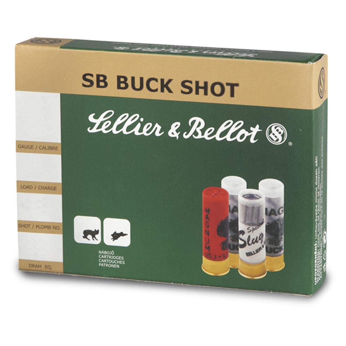 Sellier &amp; Bellot, 12 Gauge, 2 3/4&quot; Shells, #4 Buckshot, 10 Rounds