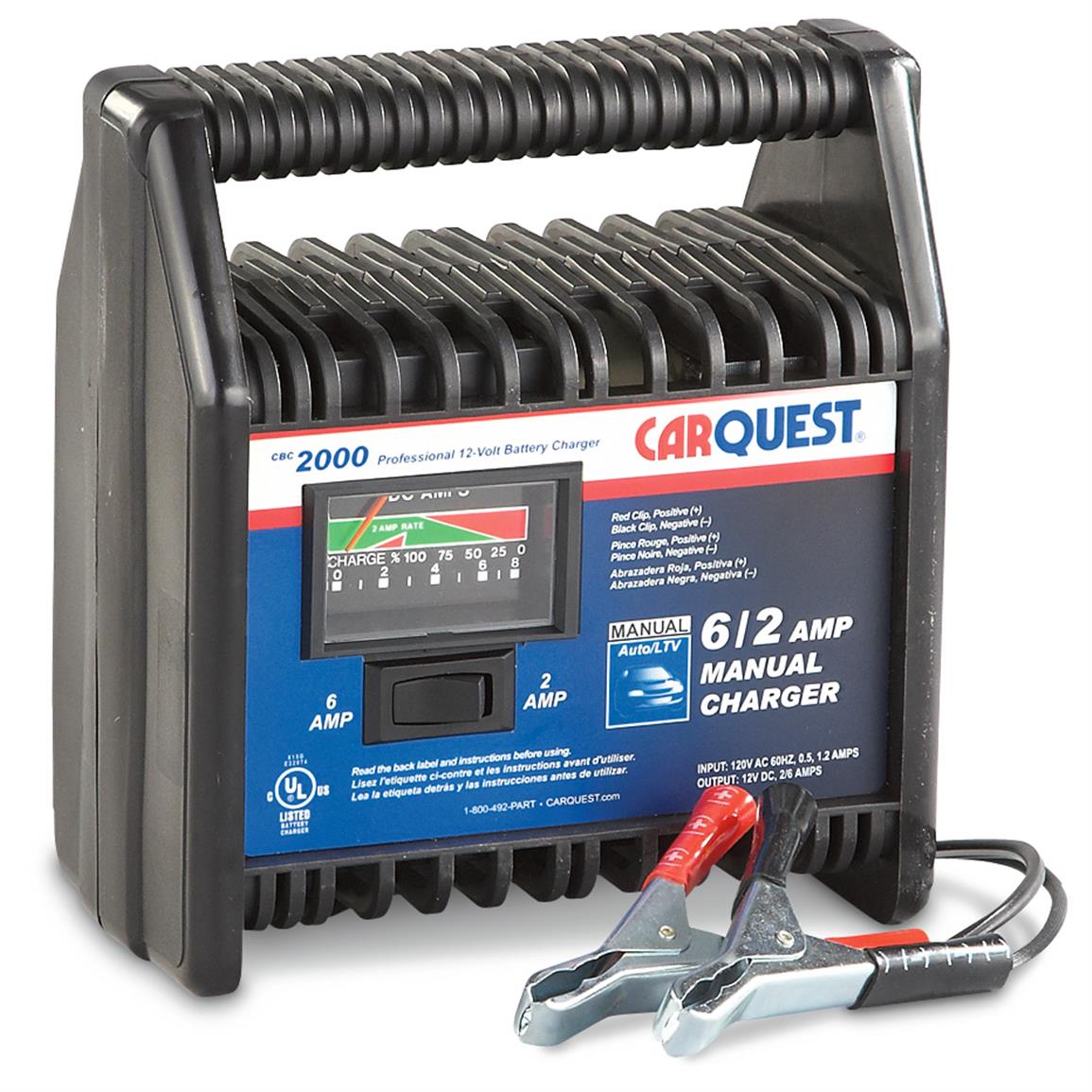 Carquest 12v 6 2 Amp Battery Charger Chargers Jump Starters At Sportsman S Guide
