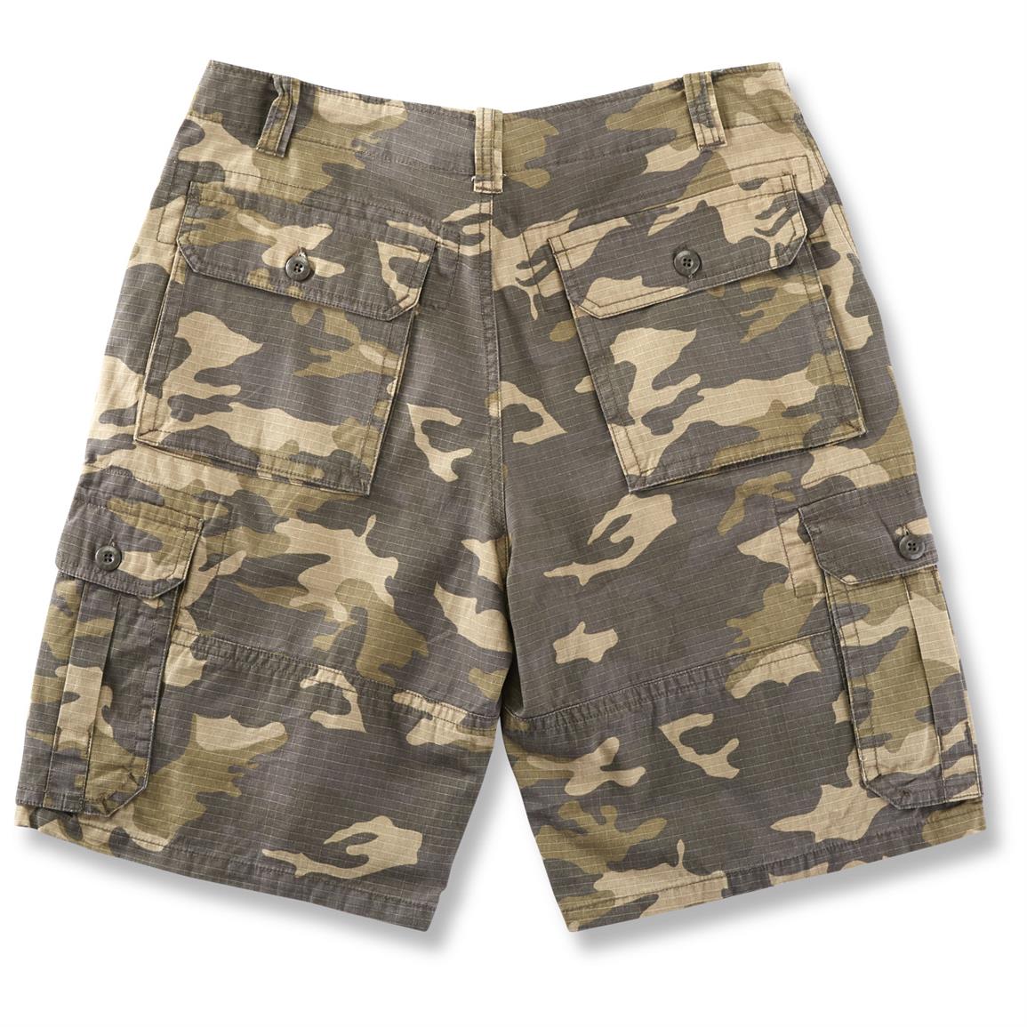 Guide Gear Men's Ripstop Camo Cargo Shorts - 621465, Shorts at ...