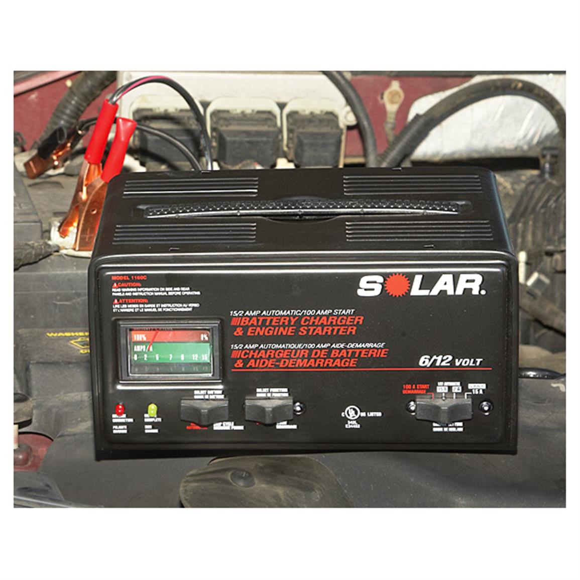 Solar® 2/15 Amp Battery Charger 621499, Chargers & Jump Starters at Sportsman's Guide