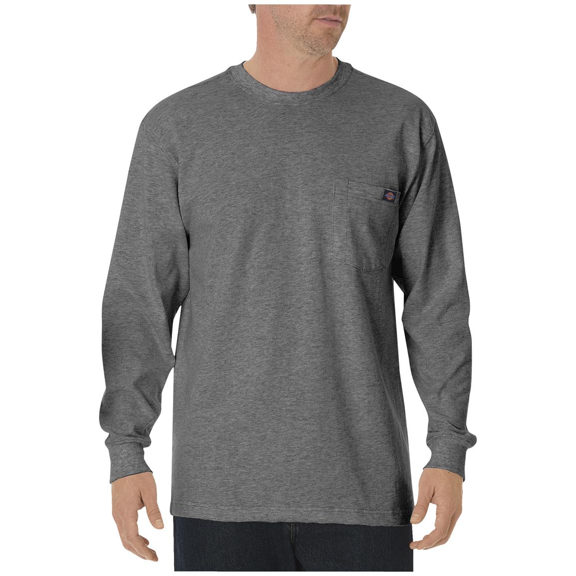 Dickies® Long-sleeved Heavyweight Crew Neck T-shirt, - 621543, T-Shirts ...