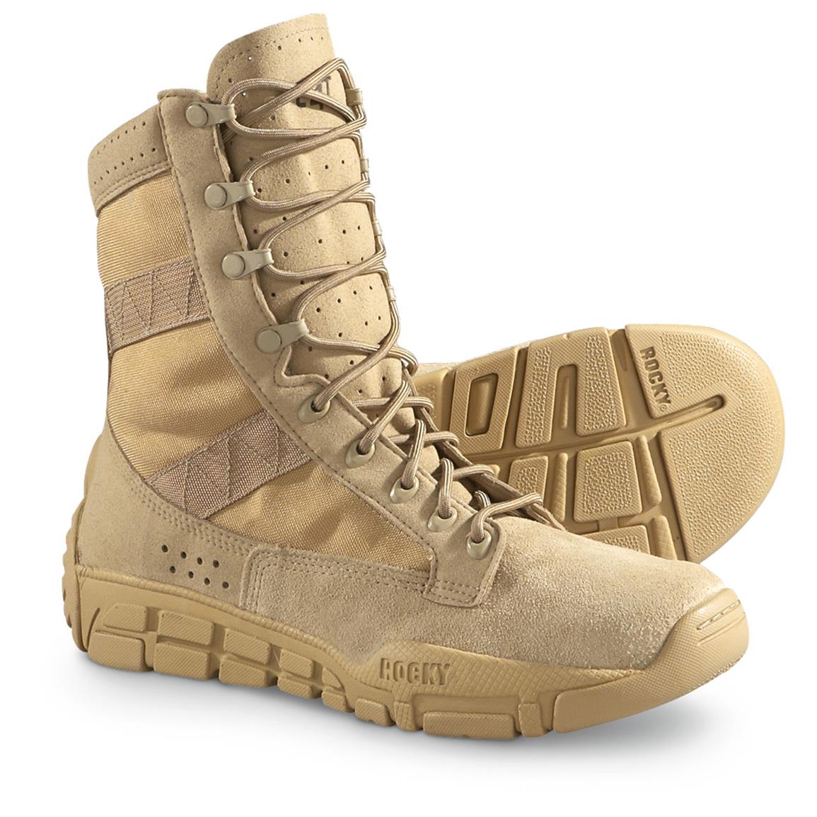 Rocky C4T Trainer Military Duty Boots, Desert Tan - 621589, Combat ...