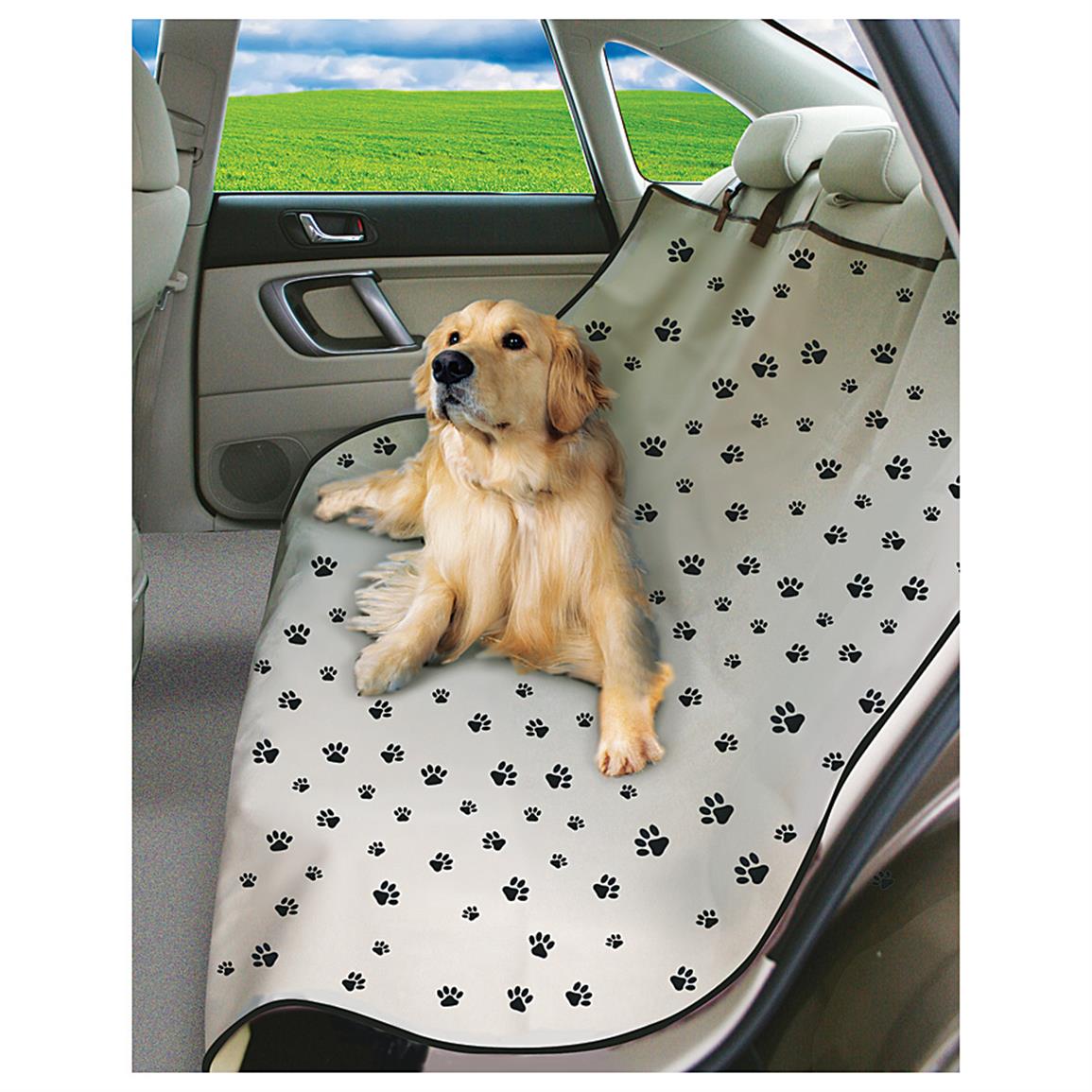 Paw Print Waterproof Car Seat Cover - 622699, Pet Accessories at