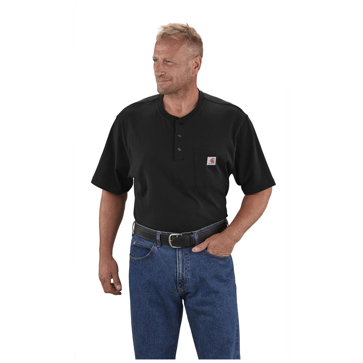 Carhartt Men's Workwear Pocket Short Sleeve Henley Shirt - 623531, T ...