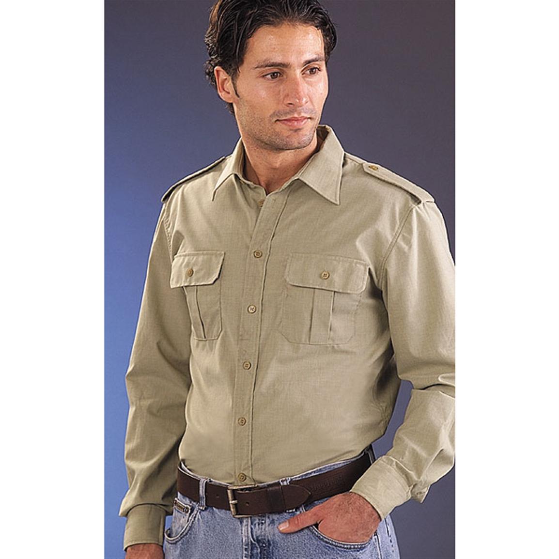 3 Used Italian Military-issue Shirts 