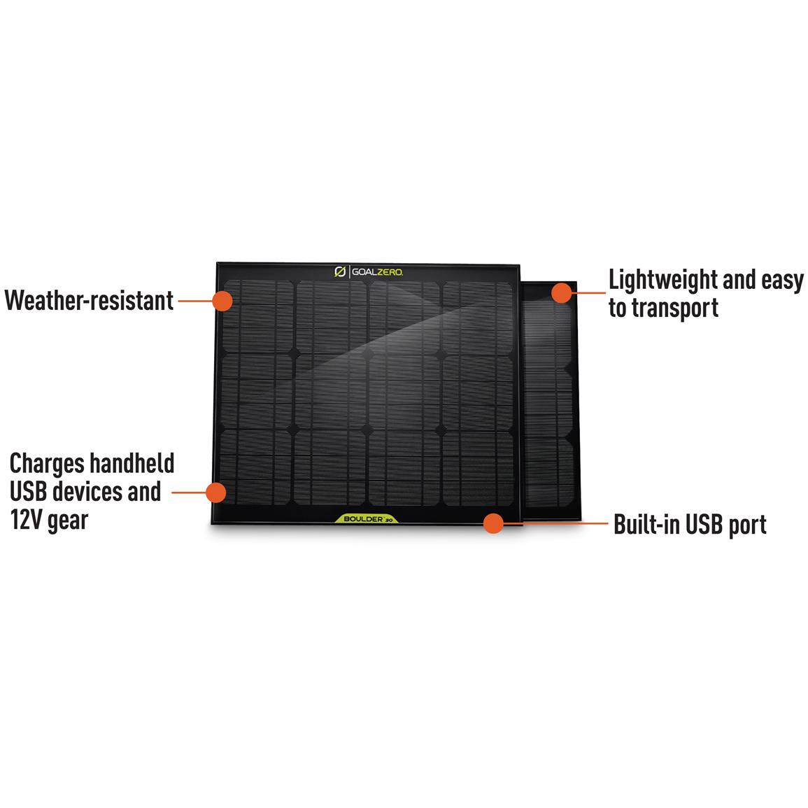 Goal Zero Boulder 30 Solar Panel 625410, Solar Panels & Kits at